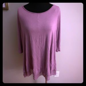 American Rag Mauve Tunic Plus Size 2X
